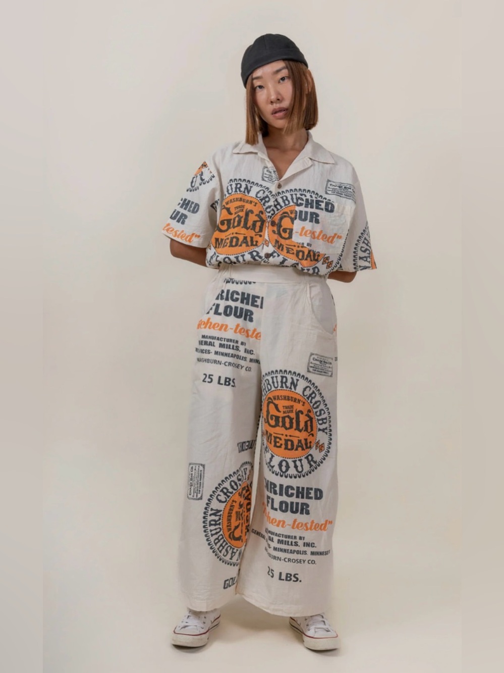 NEW Vintage Sack "Gold Medal " Flour Sack Wide-Leg Pants